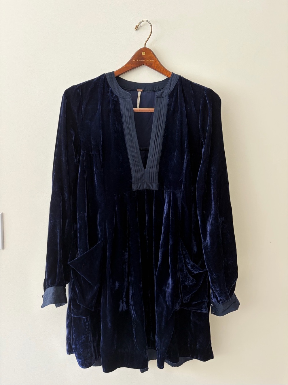 Free People velvet Navy Dress